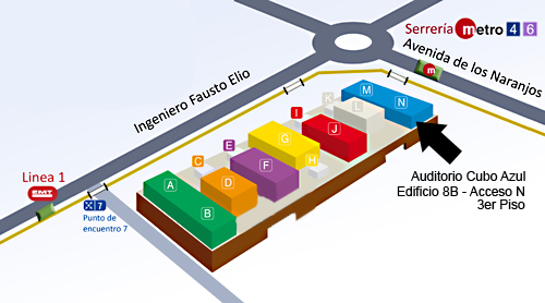 Mapa Auditorio Cubo Rojo