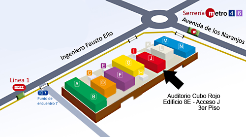 Mapa Auditorio Cubo Rojo